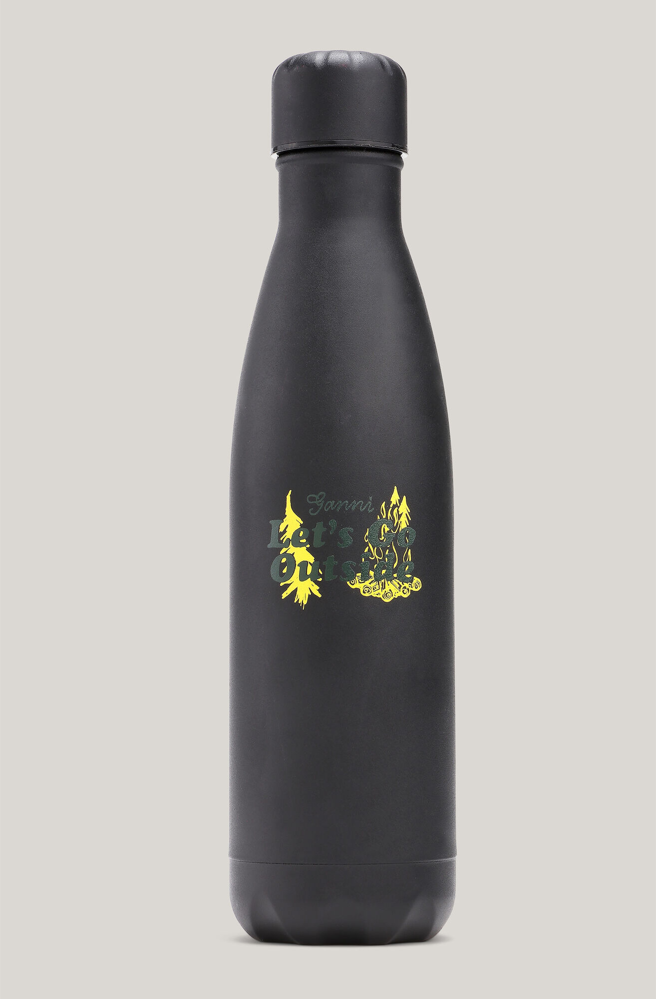 Wiederverwendbare Trinkflasche, in colour Black - 1 - GANNI