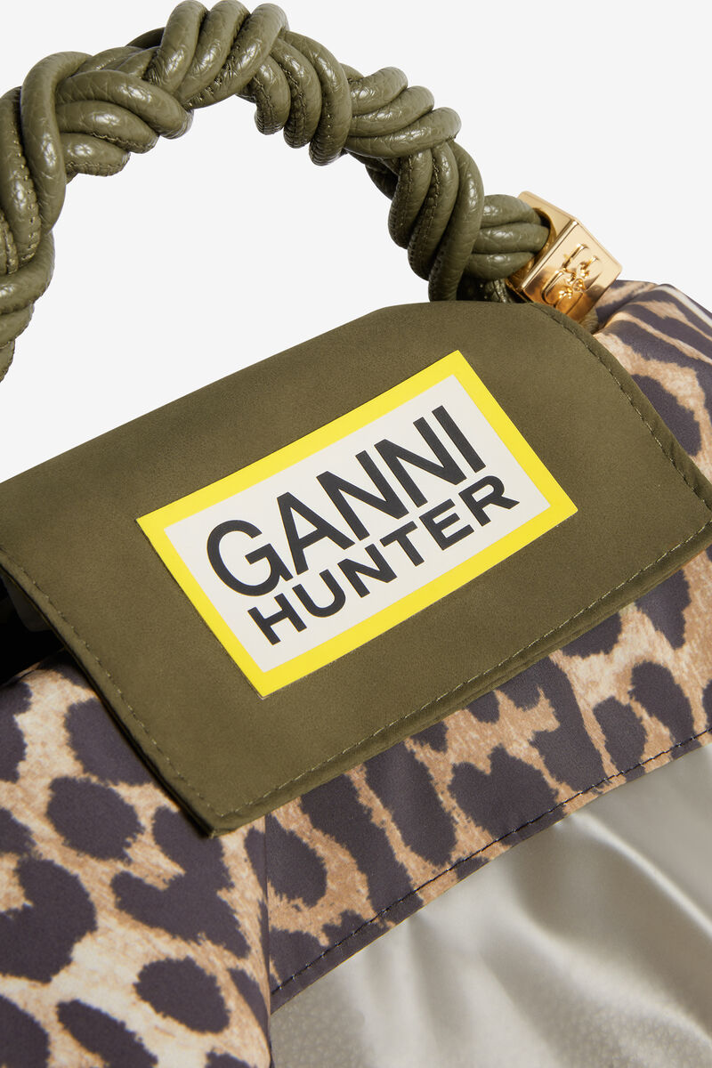 Water Resistant Bag Poncho, Recycled Polyester, in colour Almond Milk - 4 - GANNI