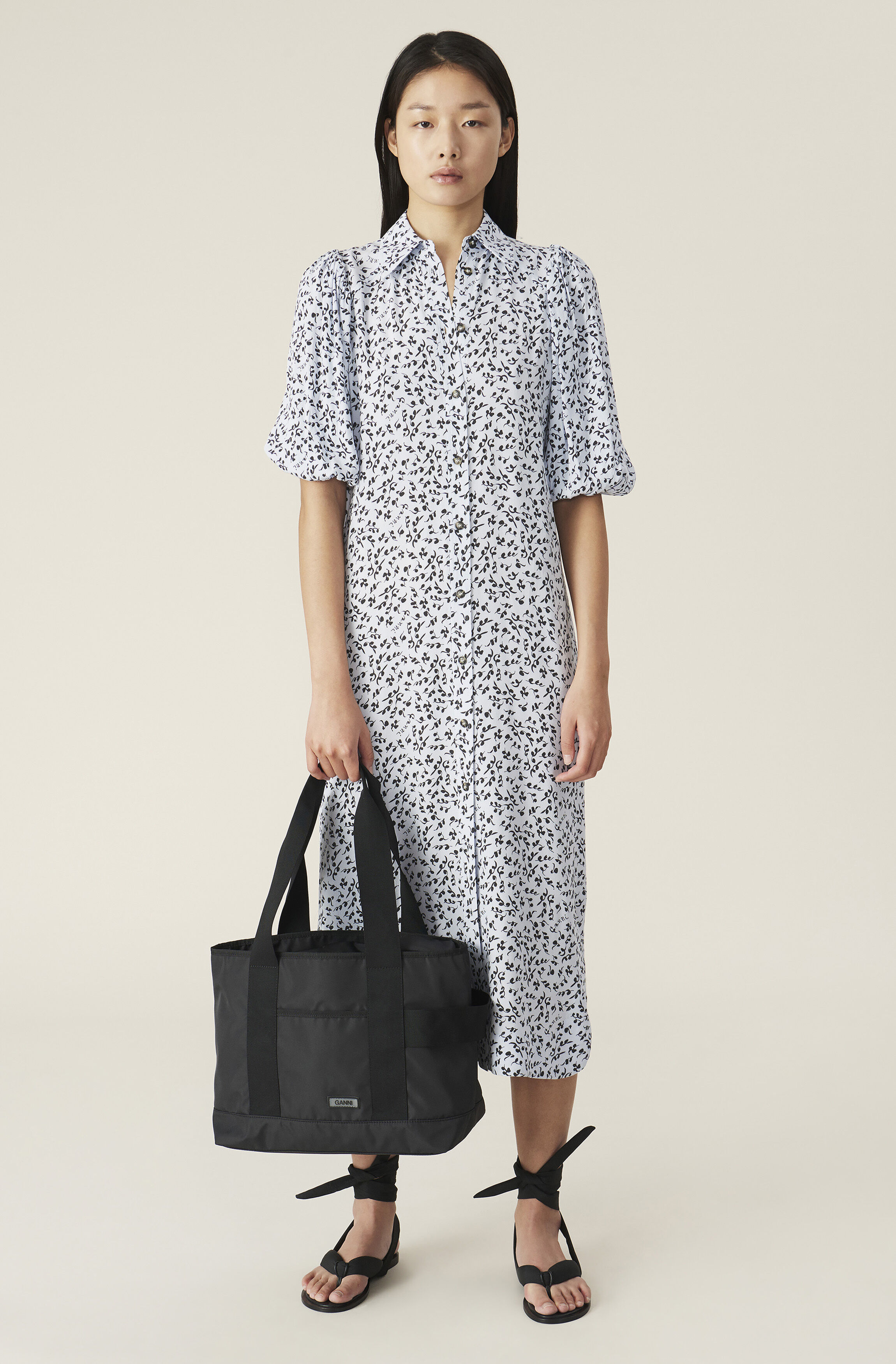ganni shirt dress