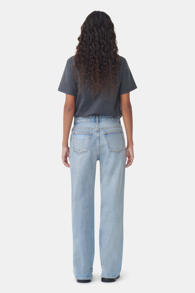Light Blue Vintage Lovy Jeans, Cotton, in colour Light Blue Vintage - 3 - GANNI