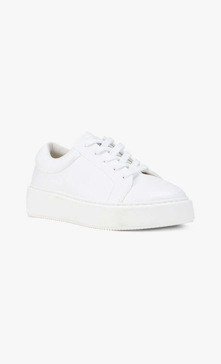 Sporty Sneakers, Vegan Leather, in colour Egret - 1 - GANNI