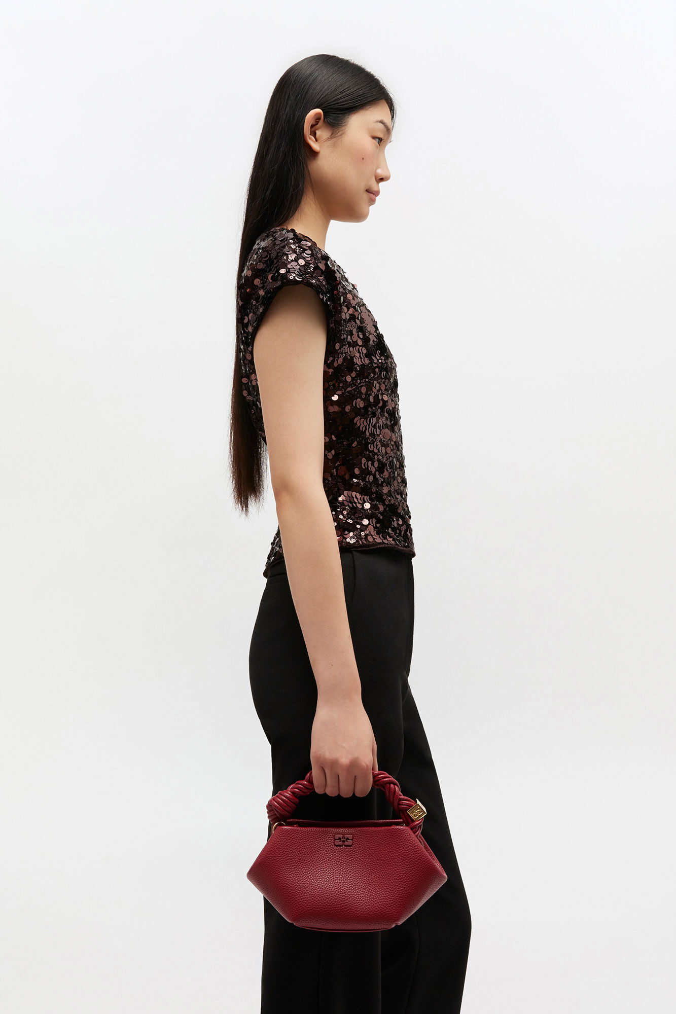 GANNI Bou Bag | Hexagonal Icon in Recycled Leather | GANNI US