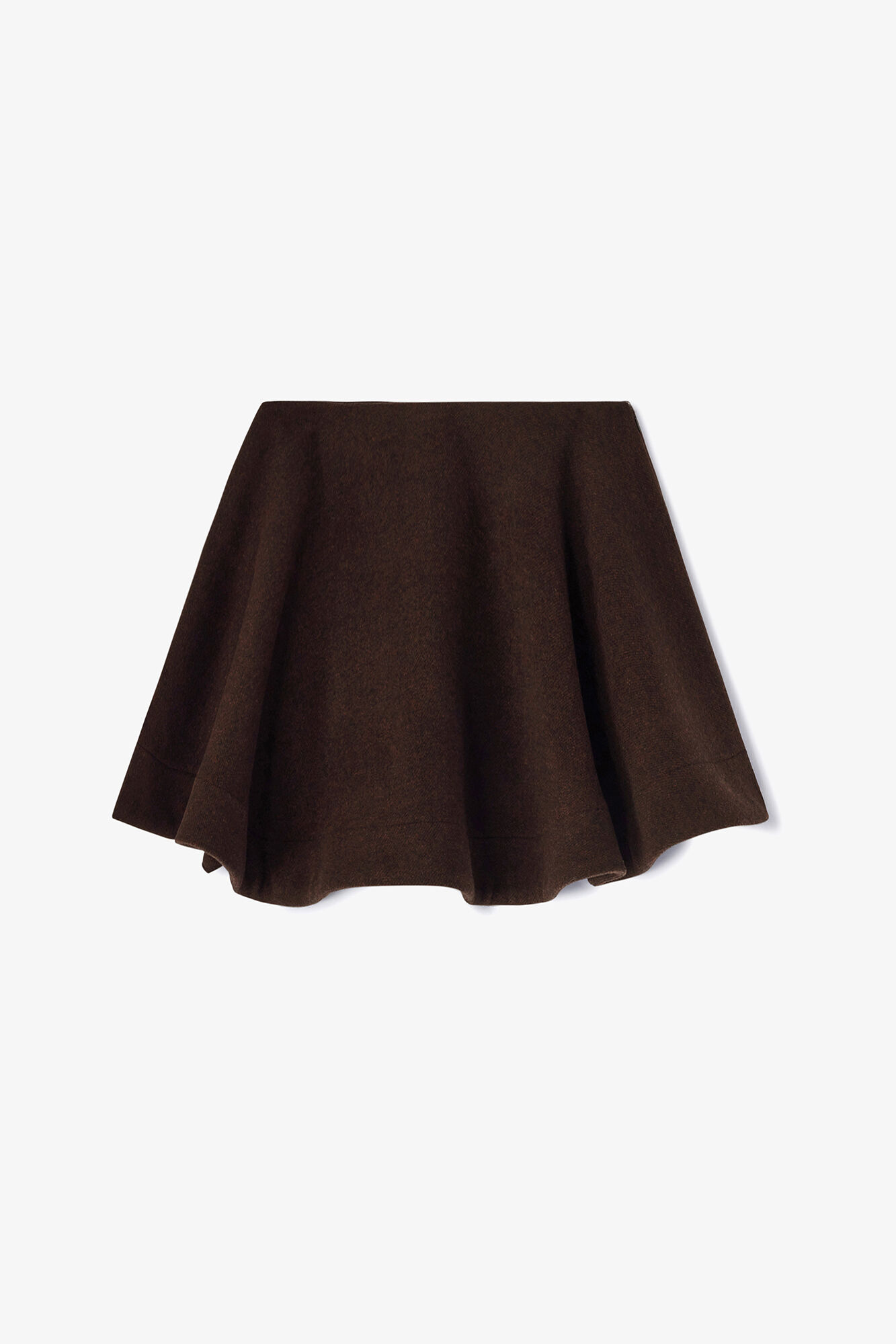 Peacoat Wool Circle Skirt, Wool, in colour Demitasse - 1 - GANNI