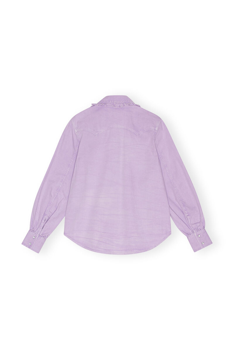 Chemise Western, in colour Natural Lilac - 2 - GANNI