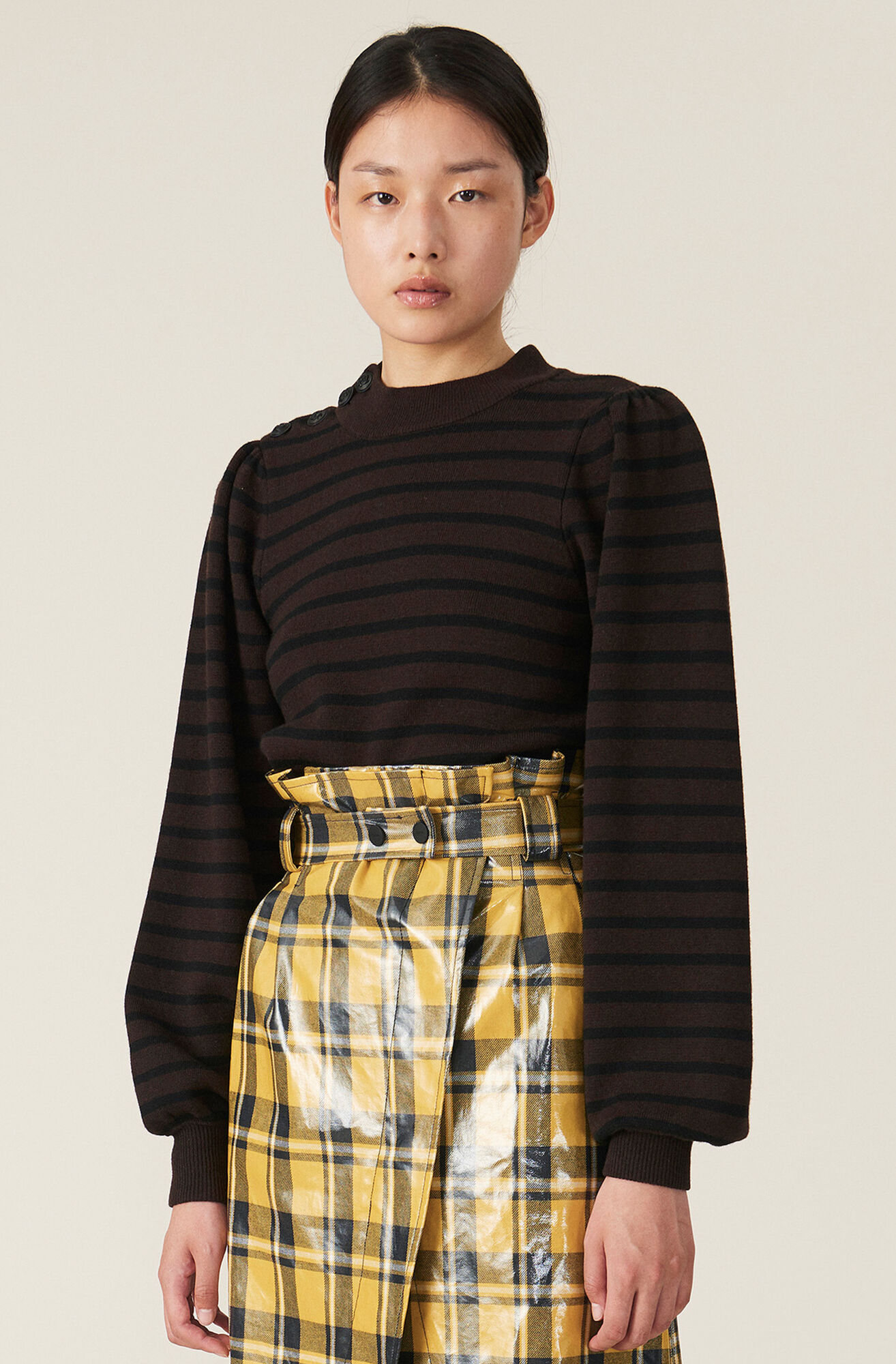 Wool Mix Knit Puff Sleeve Pullover Wool Mix Knit Puff Sleeve Pullover