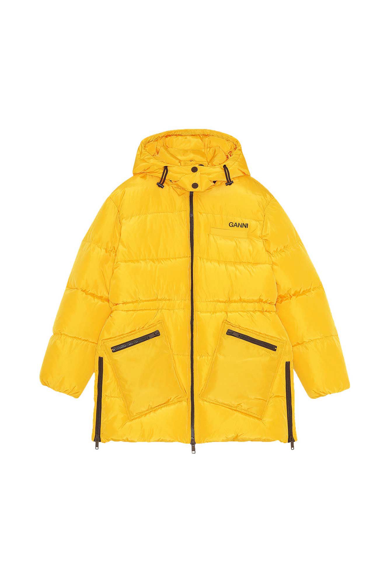 yellow oversized puffer jacket