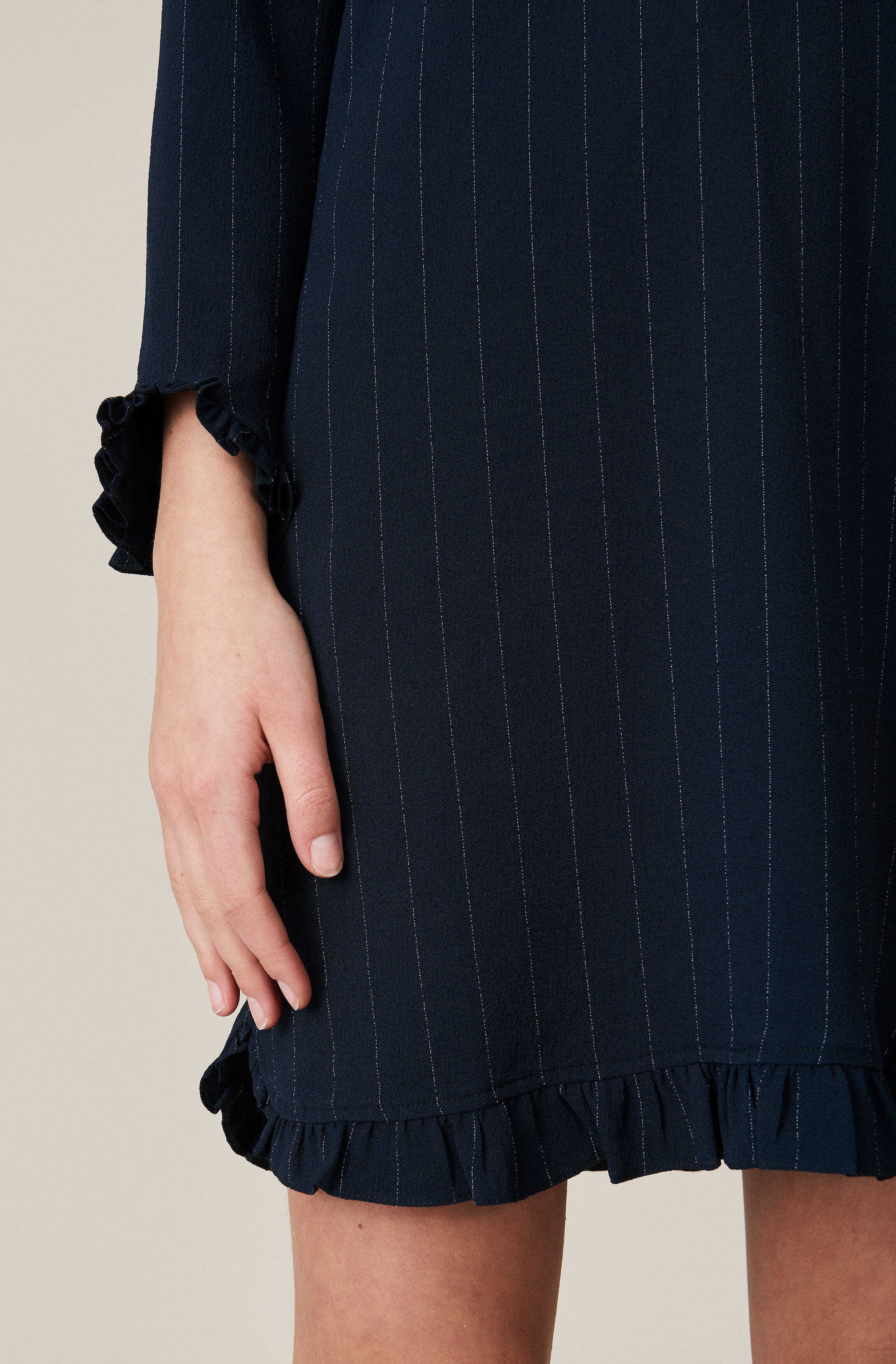 ganni heavy crepe dress