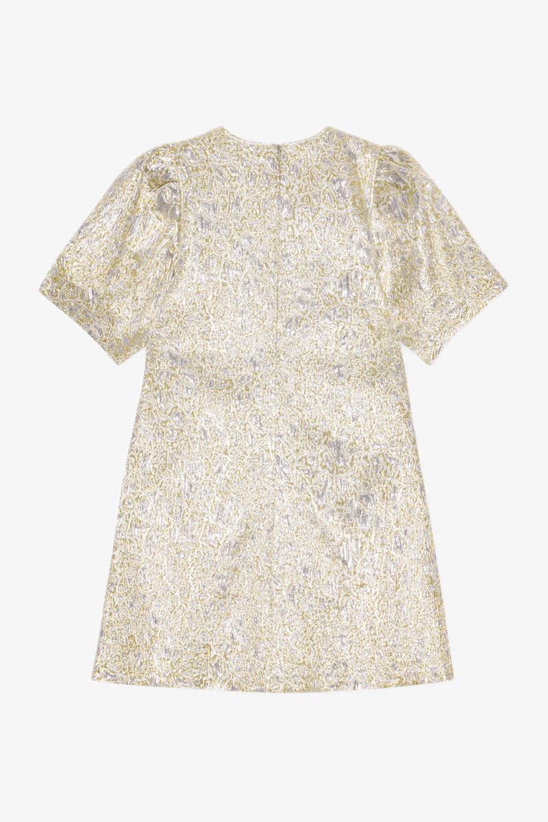 Gold and Silver Metallic A-Line Mini-kjole, Polyamide, in colour Gold/Silver - 2 - GANNI