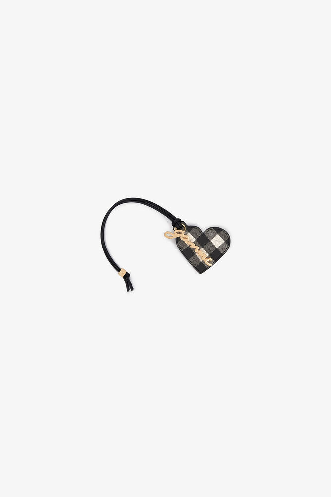 Black GANNI Bou Heart Mirror, Black