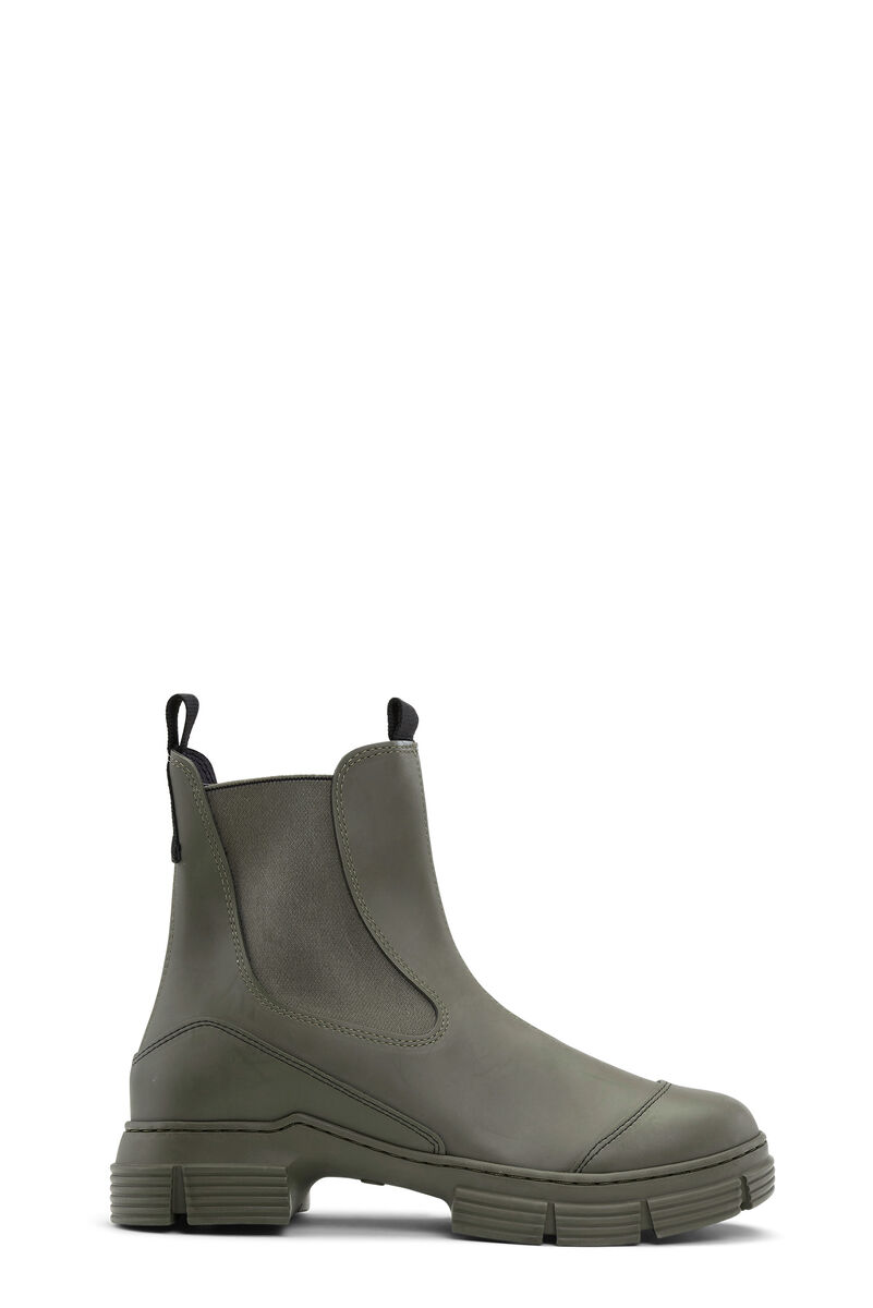 Rubber City Boots, Rubber, in colour Kalamata - 1 - GANNI