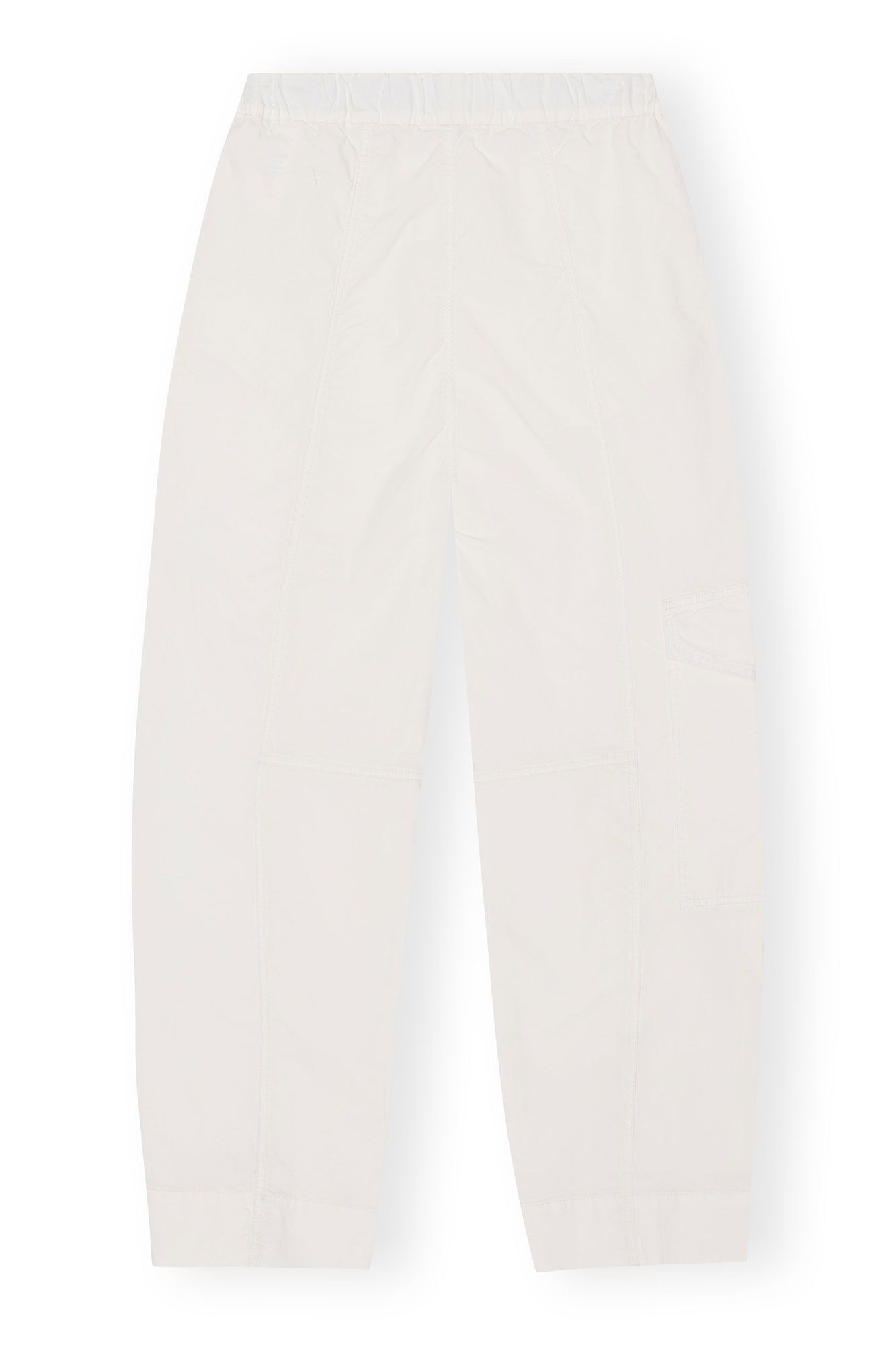 White Elasticated Curve Pants | GANNI NL