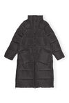 Oversized Tech Puffer Coat, Recycled Polyester, in colour Phantom - 1 - GANNI