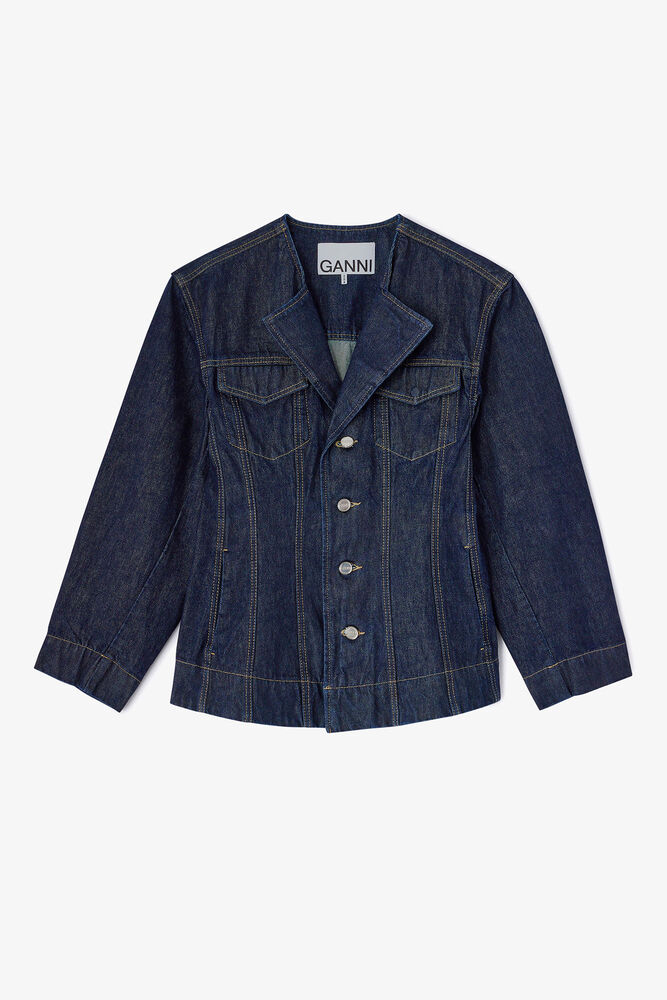 Dark Rinse Denim Blazer, Rinse
