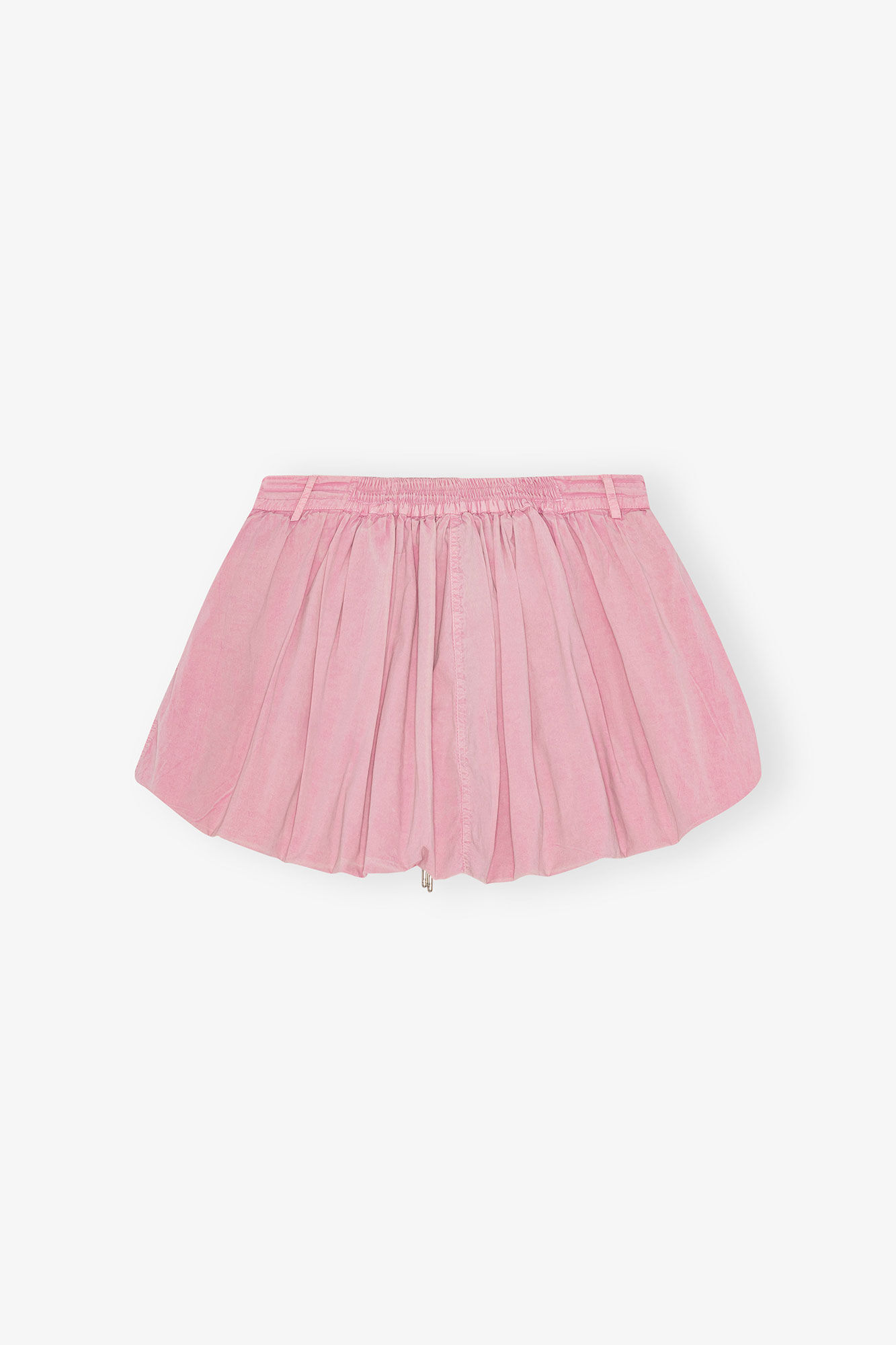 Pink Washed Mini Bubble Skirt, Elastane, in colour Bleached Mauve - 2 - GANNI