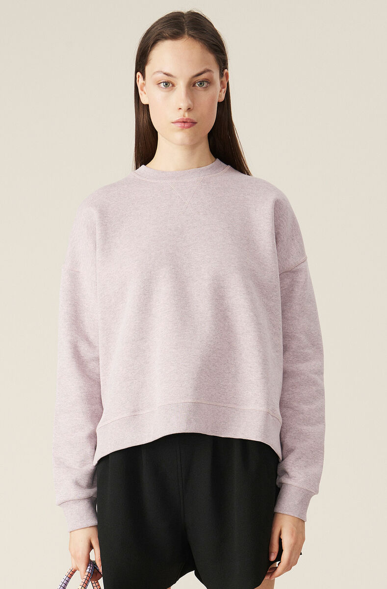 Isoli Sweatshirt, Cotton, in colour Cherry Blossom - 1 - GANNI