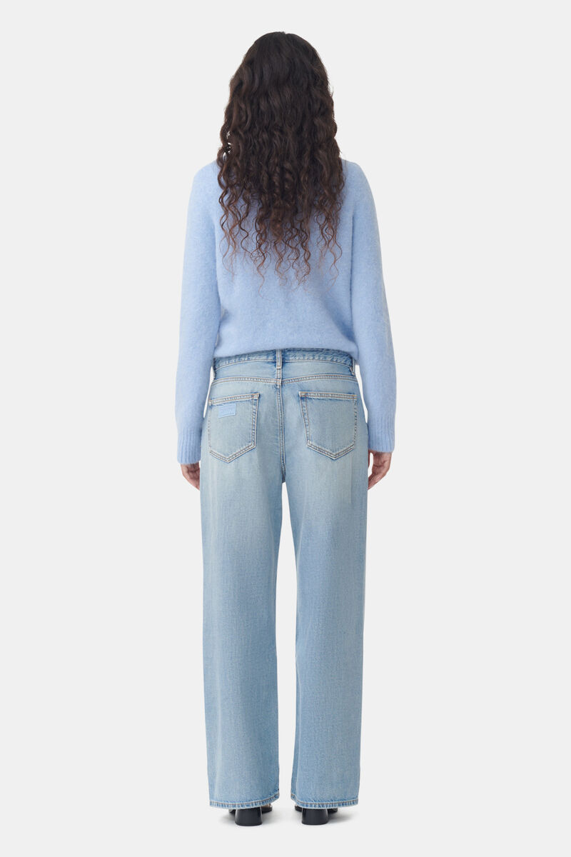 Hellblaue Vintage-Izey-Jeans, Cotton, in colour Light Blue Vintage - 3 - GANNI