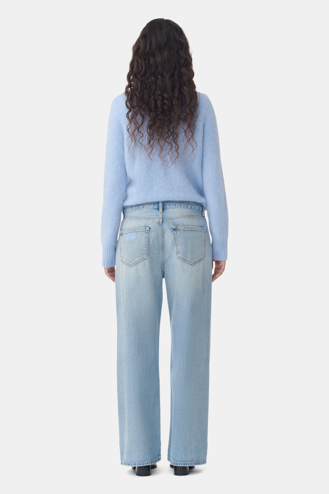 Jean Izey Light Blue Vintage, Cotton, in colour Light Blue Vintage - 3 - GANNI