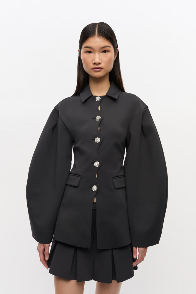 Black Structured Blazer, Phantom