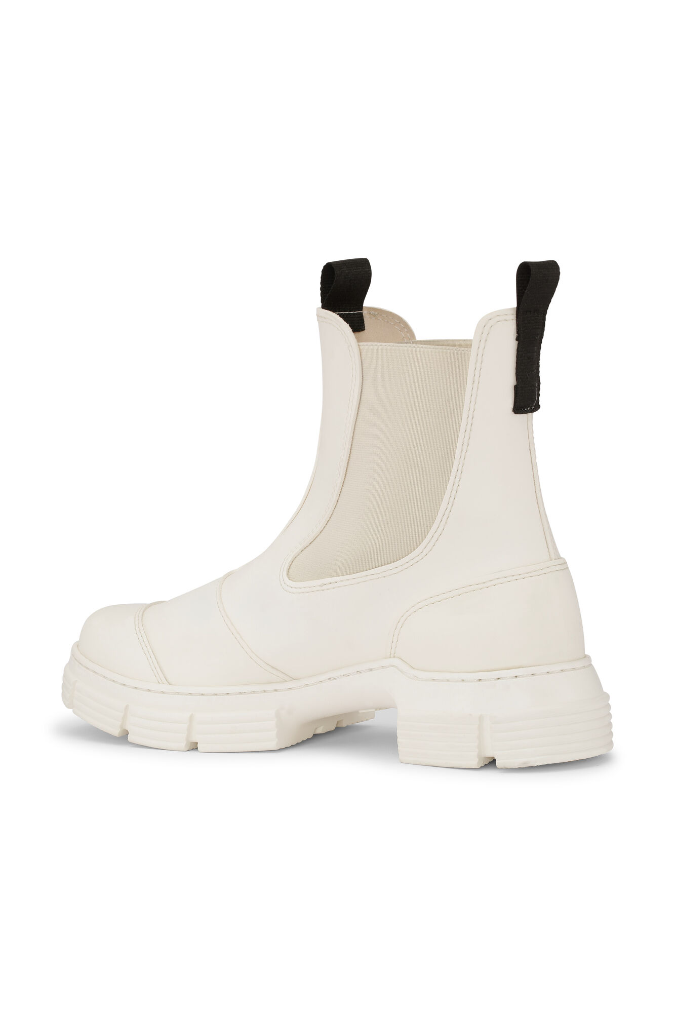 City Boots, Recycled rubber, in colour Egret - 2 - GANNI