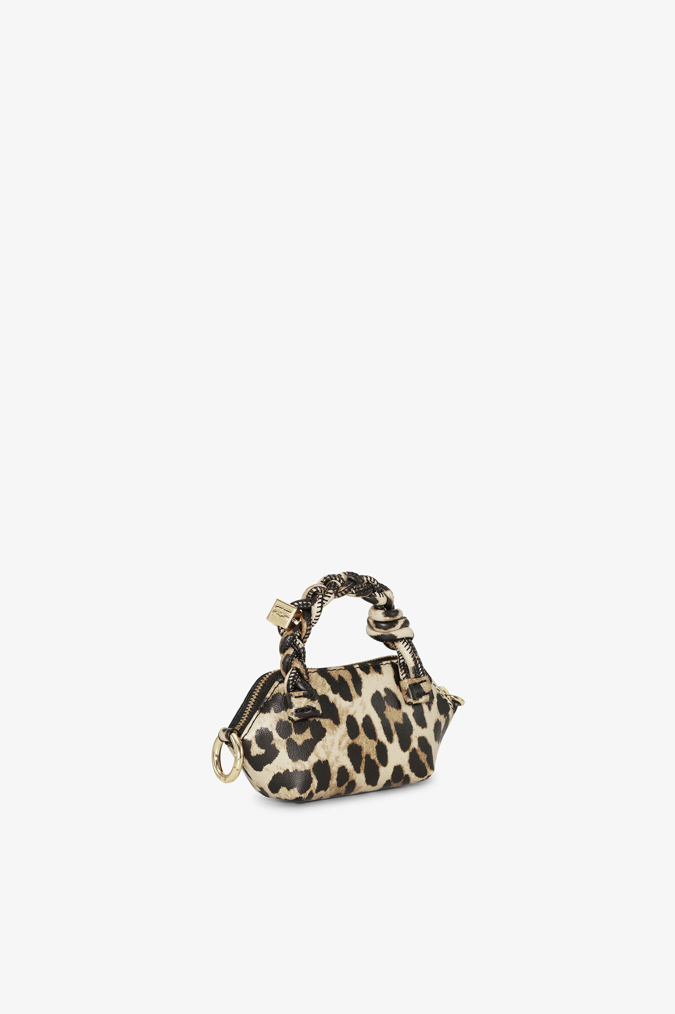 Leopard Nano Bou Bag, Recycled Leather, in colour Leopard - 2 - GANNI
