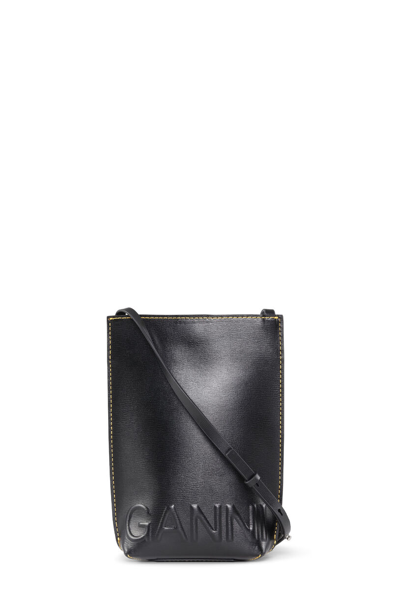 Small Yellow Stitch Banner Crossbody Bag, in colour Black - 1 - GANNI