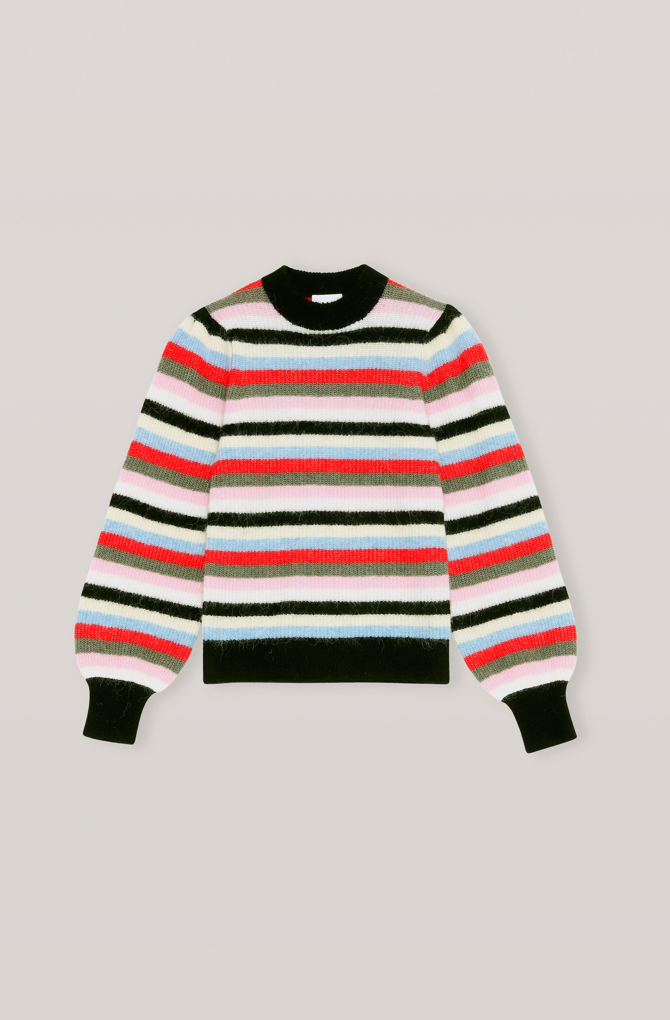 ganni soft wool knit hoodie