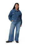 Baggy Bootcut Jeans, in colour Light Indigo - 4 - GANNI