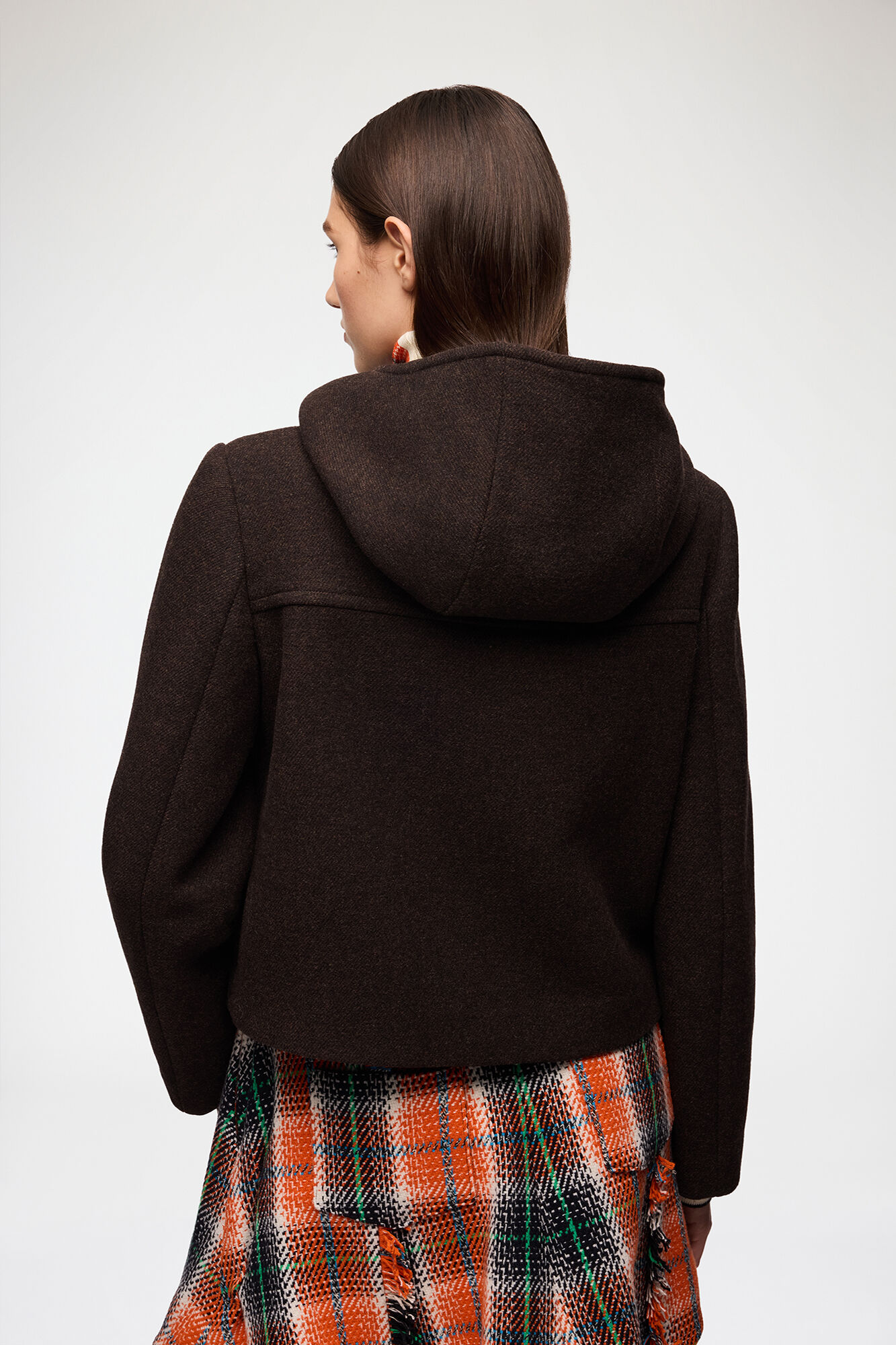Duffle Coat Mini in Wool, Wool, in colour Demitasse - 3 - GANNI