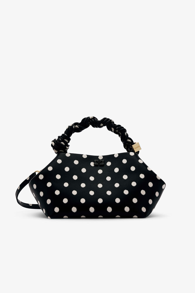 Polka-Dot Small Bou Bag, Black