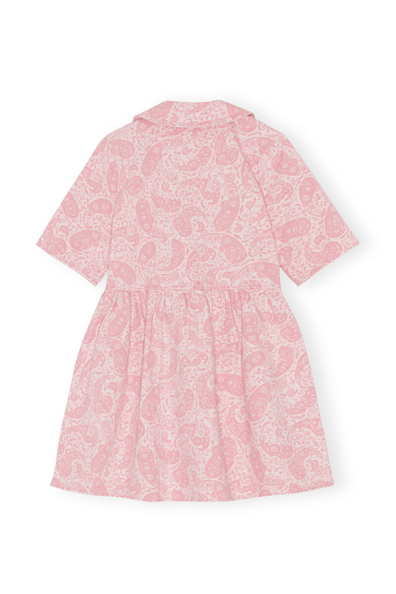 Denim Mini Dress , Cotton, in colour Paisley Shrinking Violet - 2 - GANNI