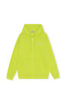 Software Isoli Software Oversized Zip Hoodie, Organic Cotton, in colour Lime Popsicle - 1 - GANNI