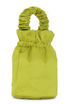 Occasion Occasion Ruched Top Handle Bag, Polyester, in colour Sulphur Spring - 2 - GANNI