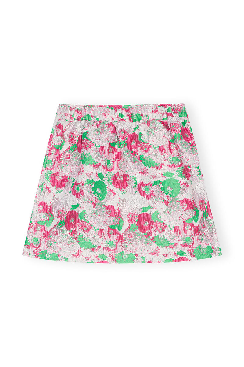 3D Jacquard Mini Skirt, in colour Sugar Plum - 2 - GANNI