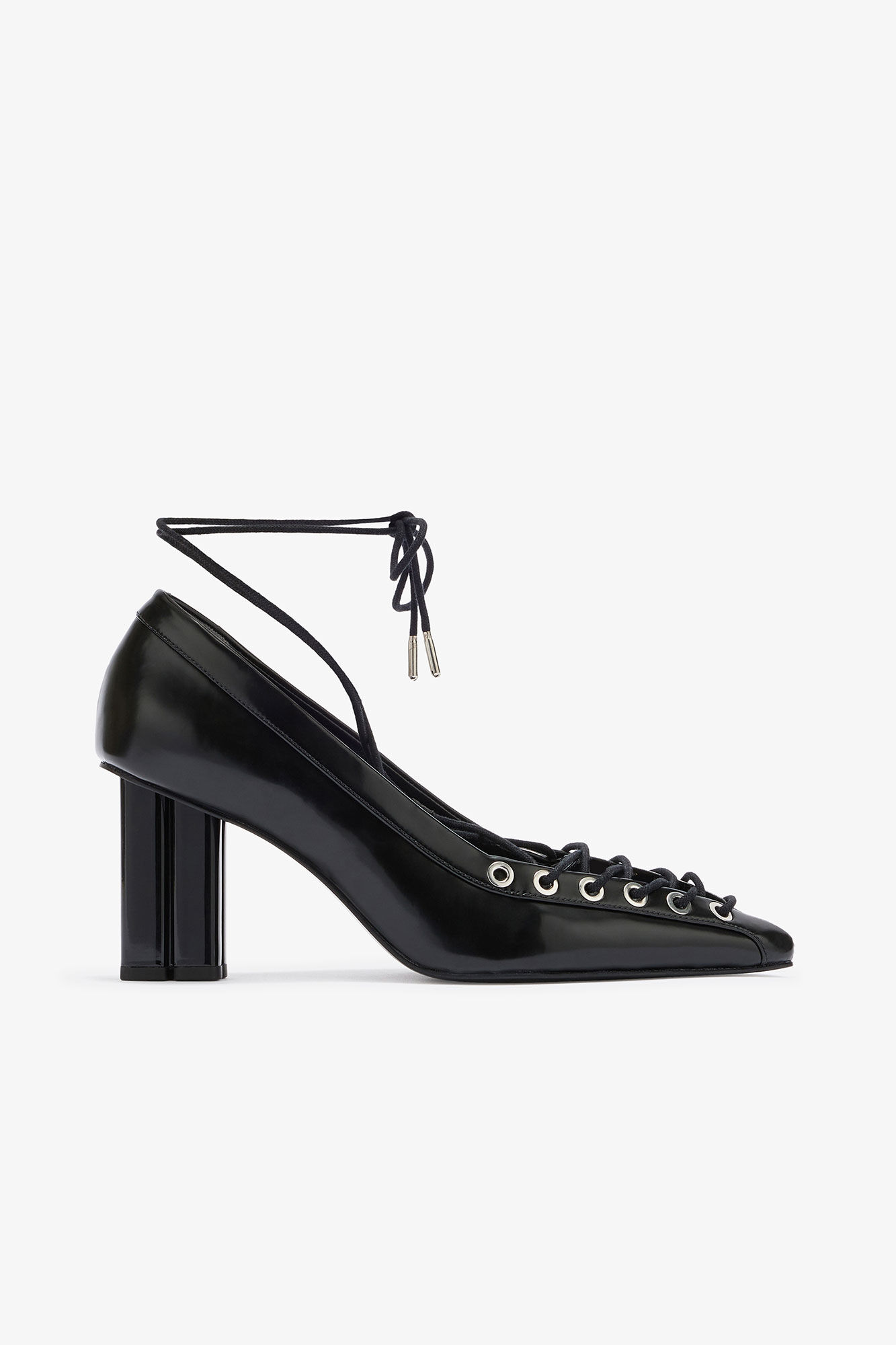 Lace Up Butterfly High Pump in Black, Polyurethane, in colour Black - 1 - GANNI