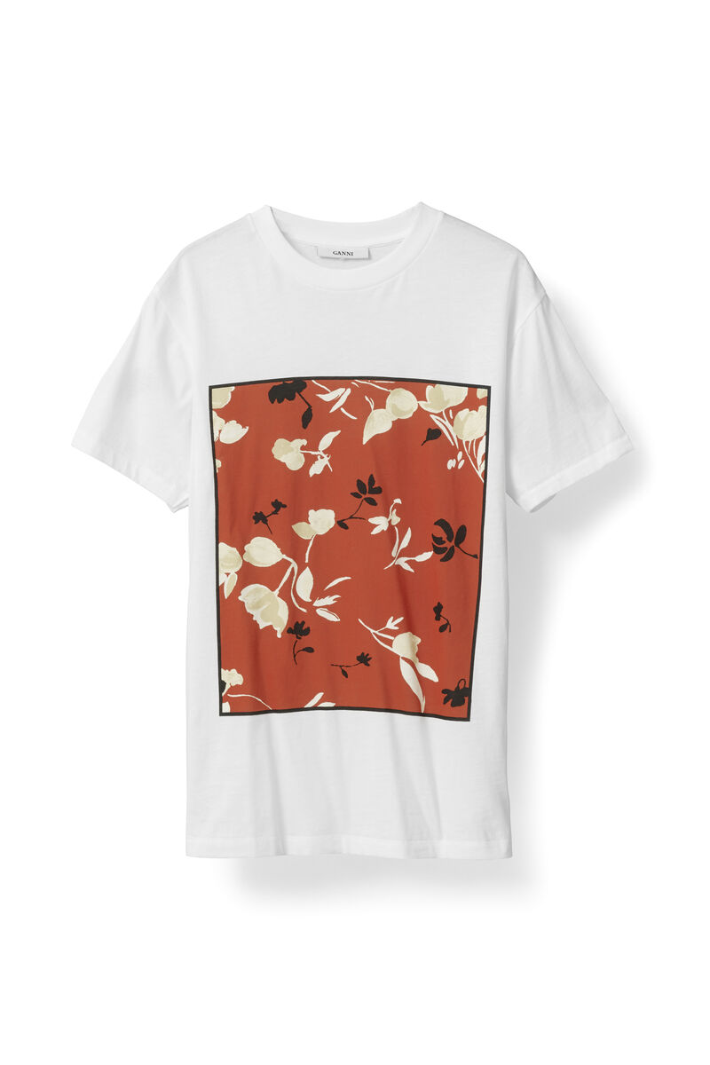 Yumi T-shirt, in colour Bright White - 1 - GANNI