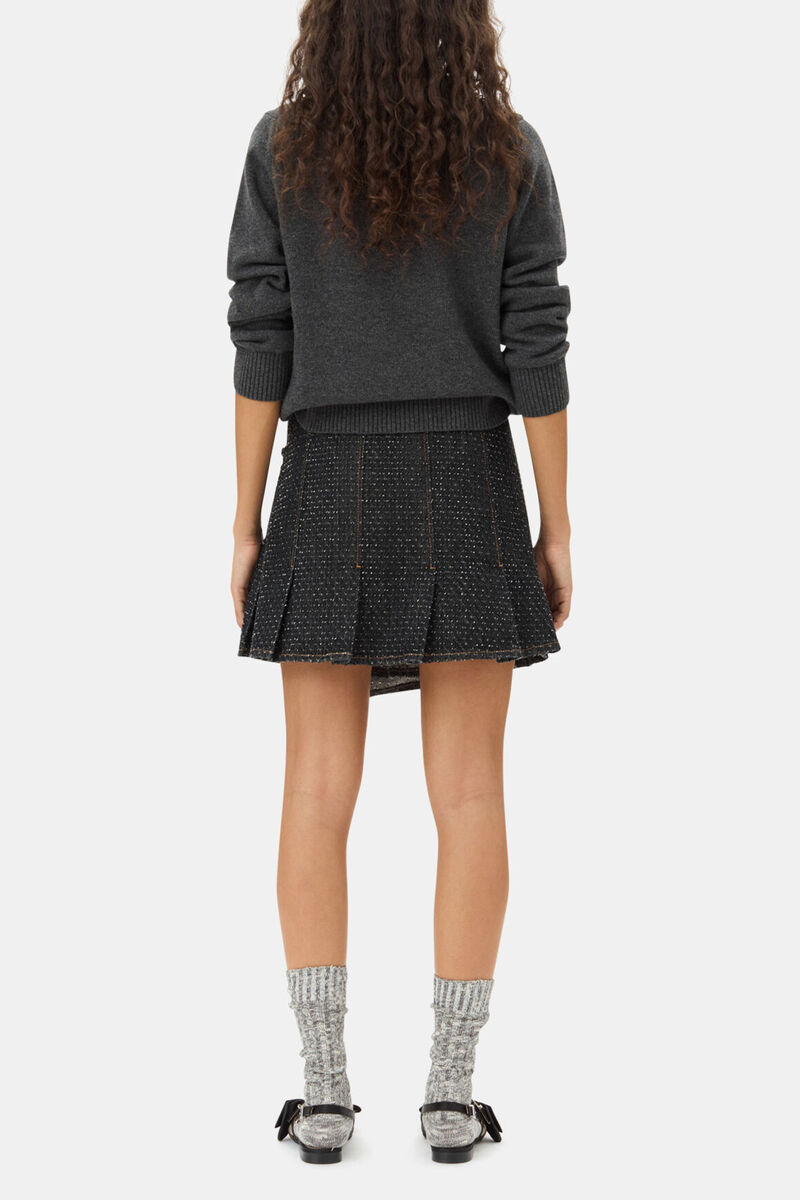 Dark Grey Graphic Bear Sweater, Wool, in colour Gray Quill - 4 - GANNI