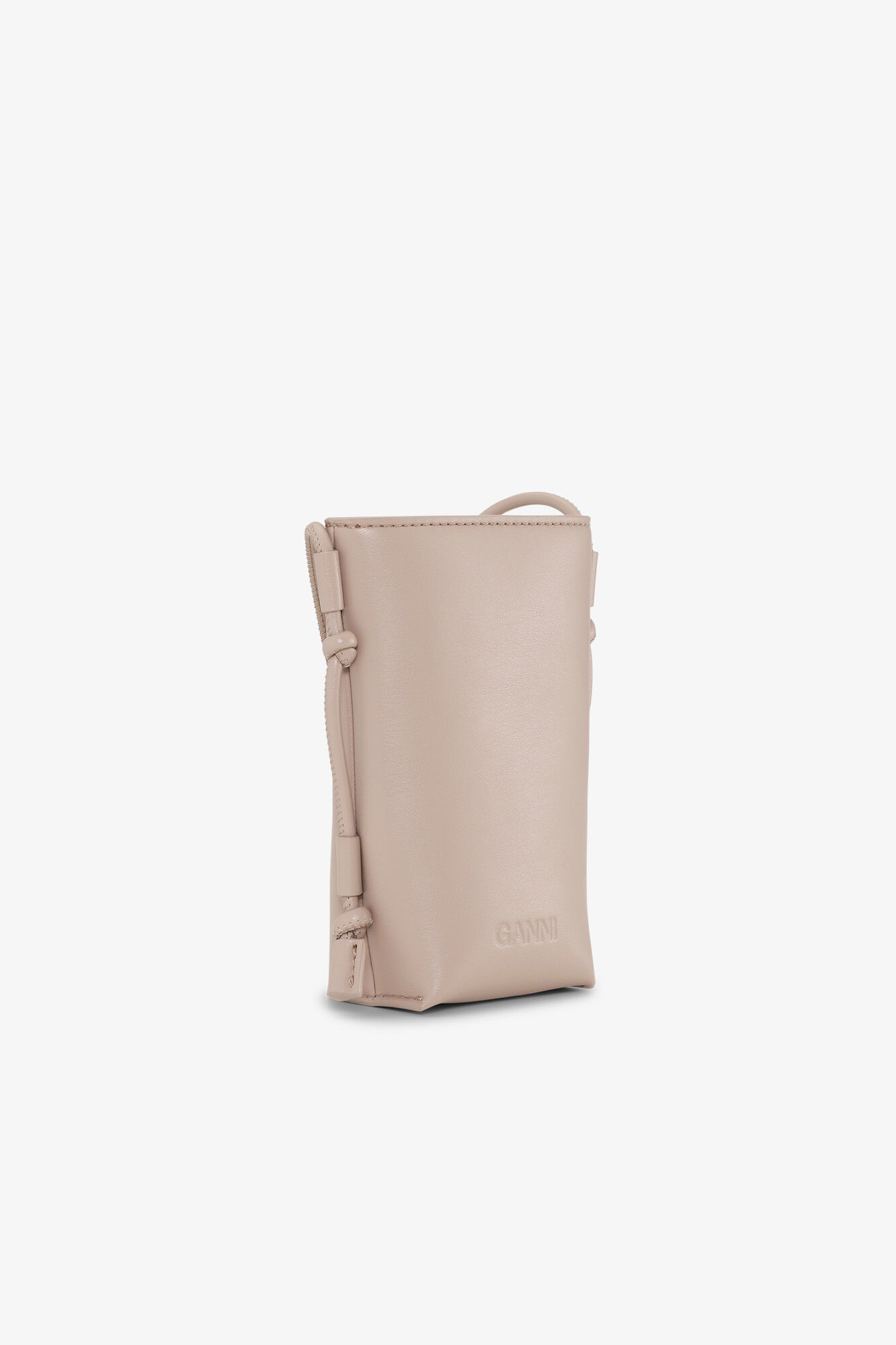 Light Grey GANNI Bou Crossbody Bag, Polyester, in colour Oyster Gray - 2 - GANNI