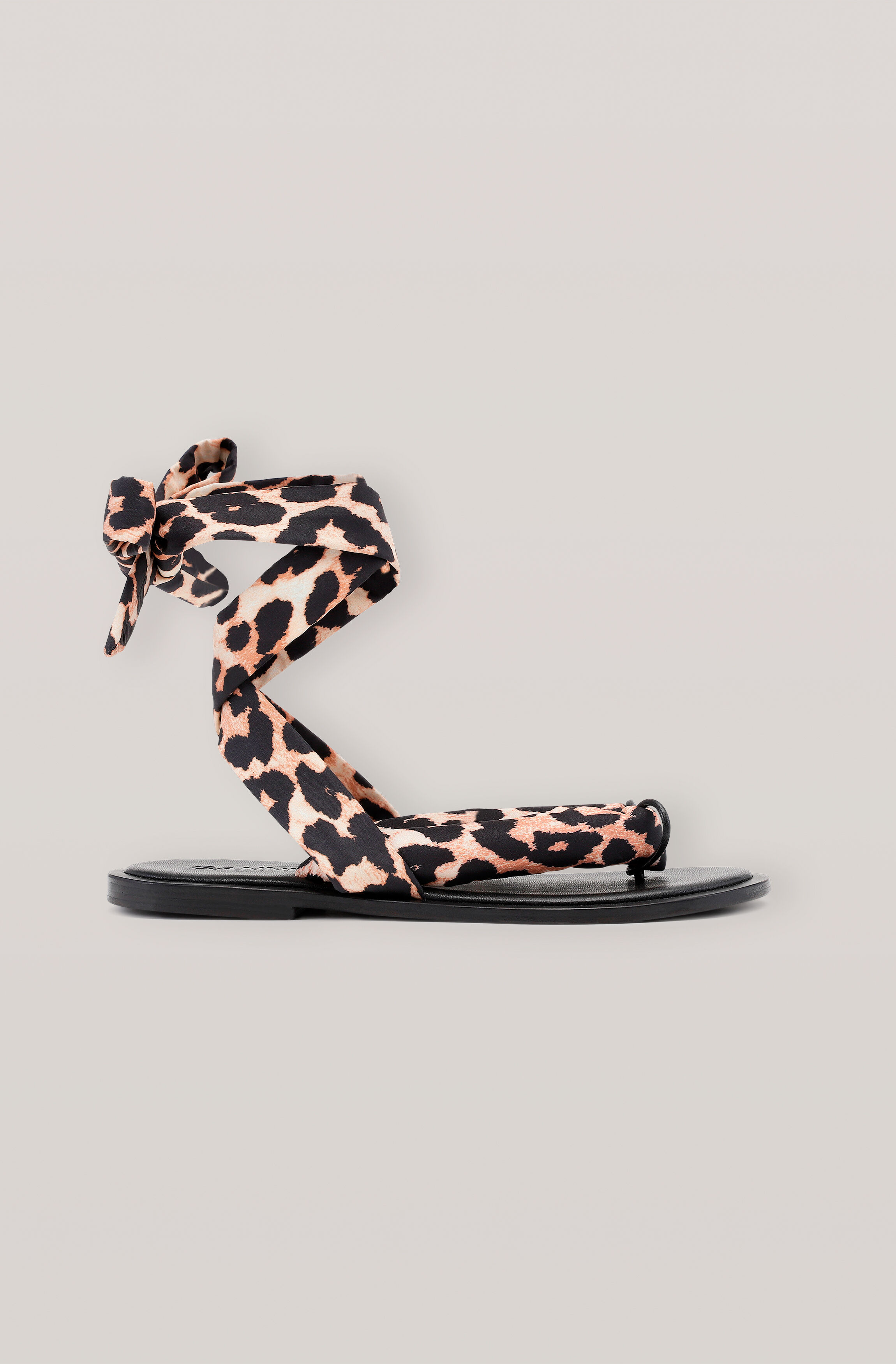 ganni fabric wrap sandals