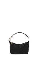 Black Small Butterfly Pouch Satin Bag, Polyester, in colour Black - 1 - GANNI