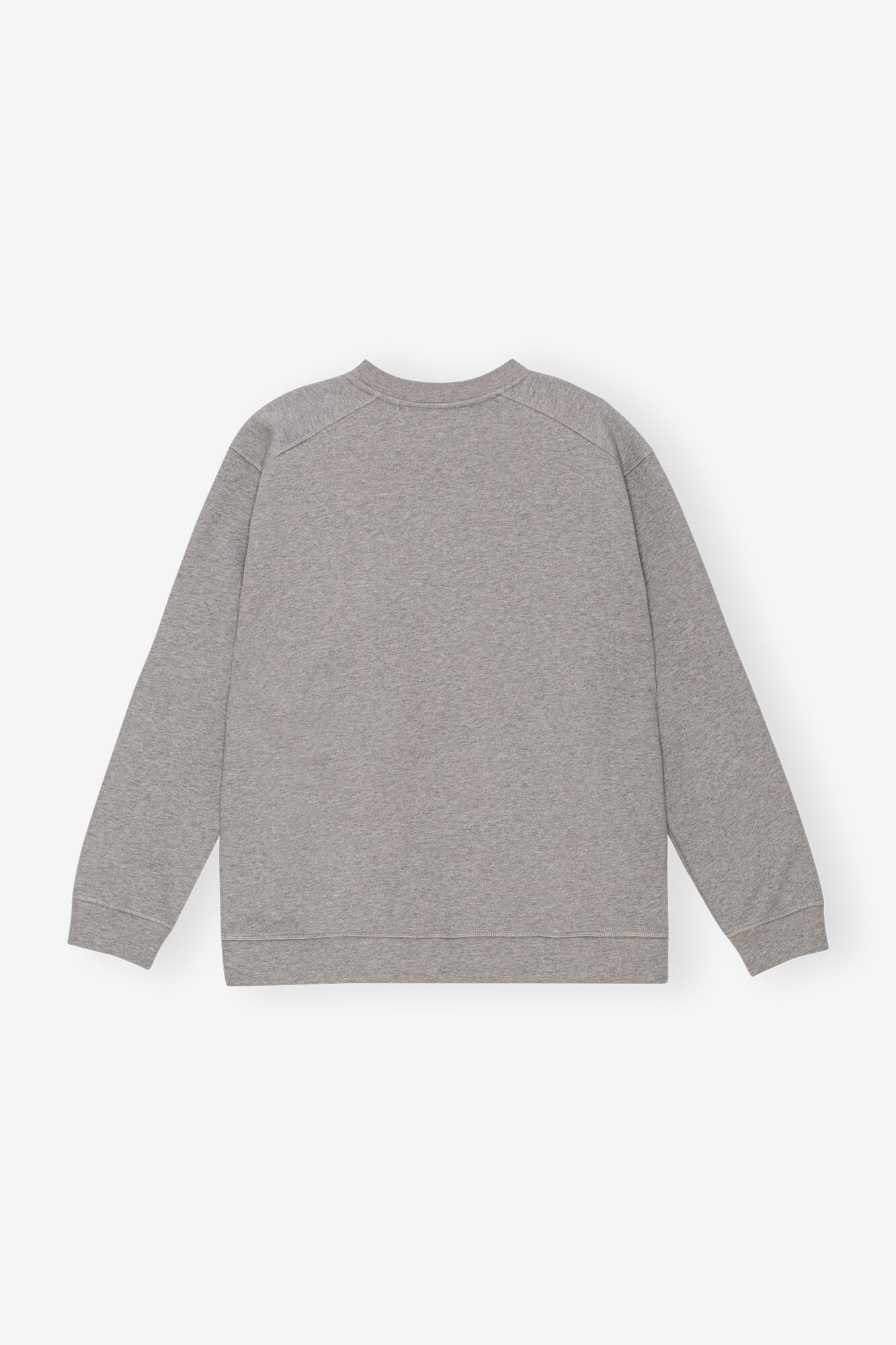 Grey Fleece Sweatshirt, Cotton, in colour Paloma Melange - 2 - GANNI