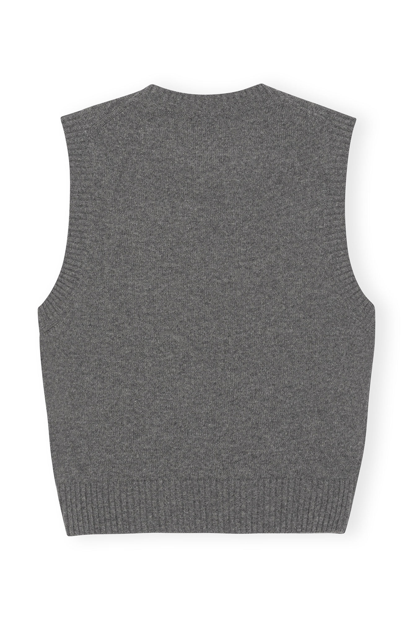 Frost Gray Grey Graphic O-Neck Vest | GANNI CA