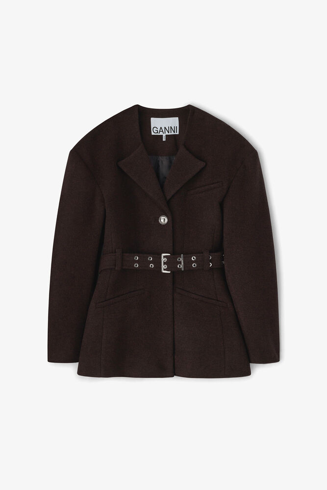 Brown Wool Jacket, Demitasse
