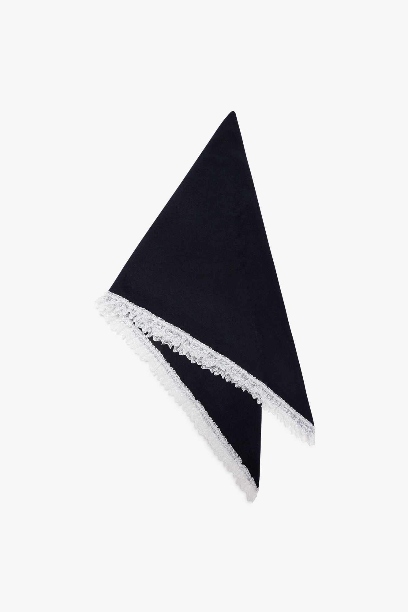 Ganni Women's Navy Scarf Xxl In Lace Wool - Image 1