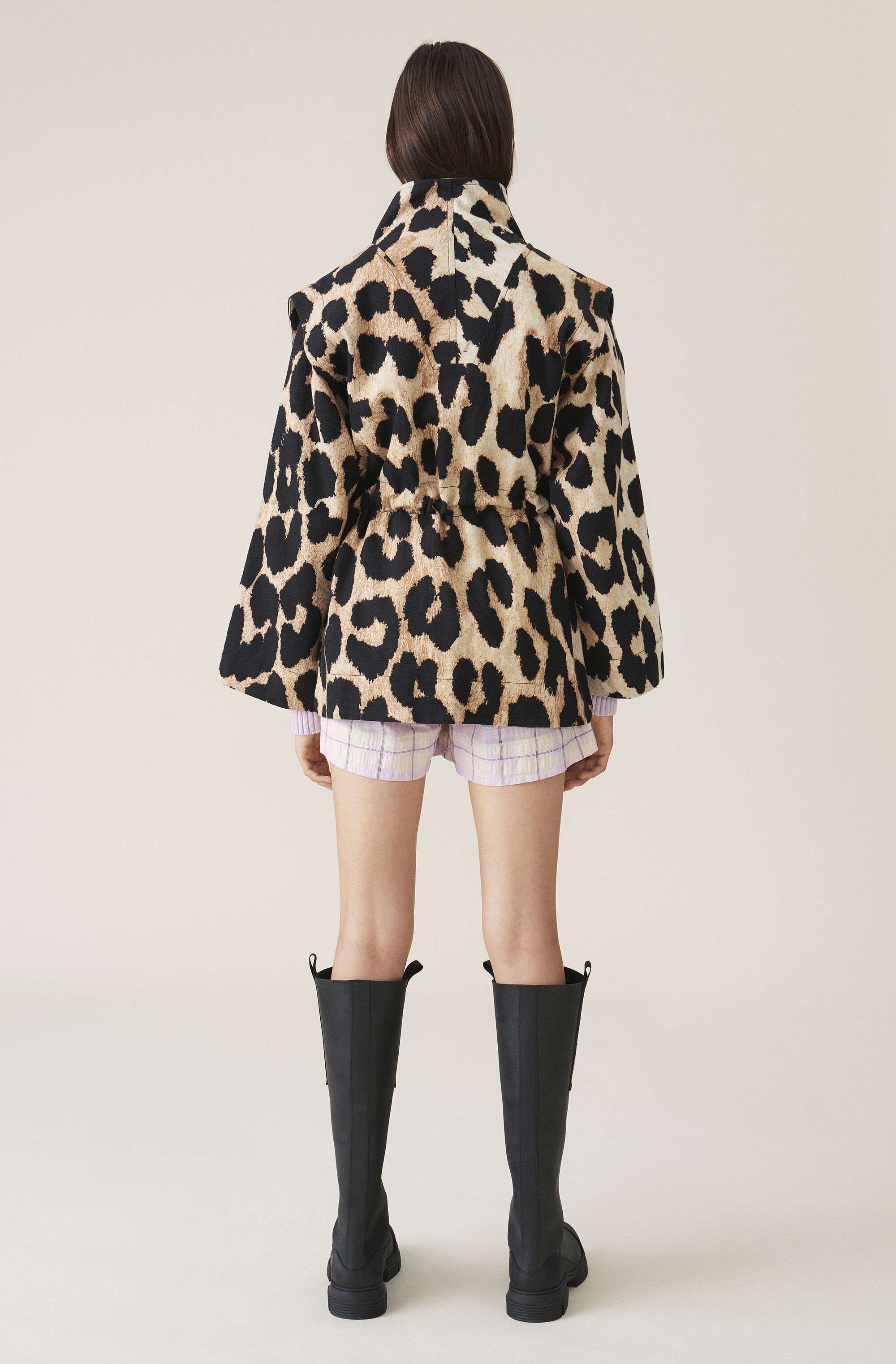 mango cow print jacket