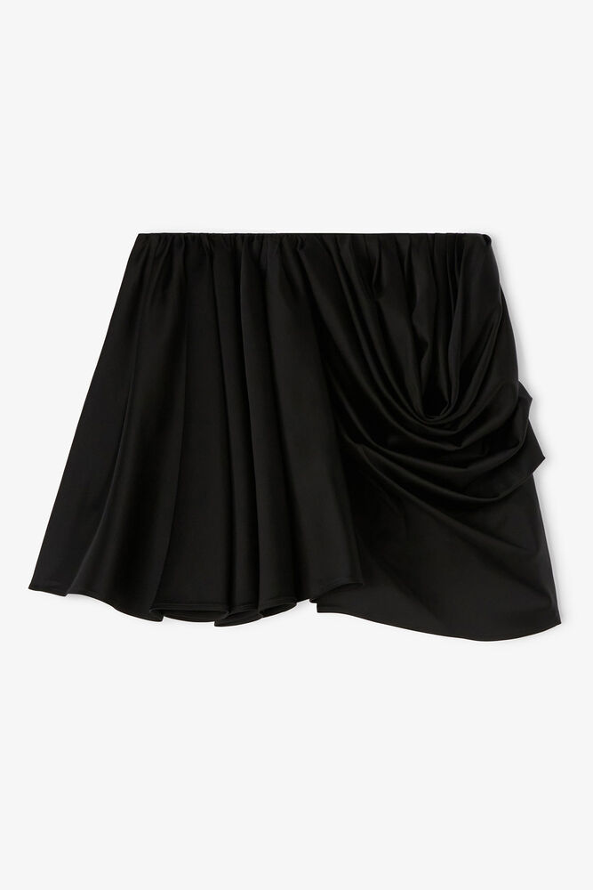 Black Draped Skirt, Black