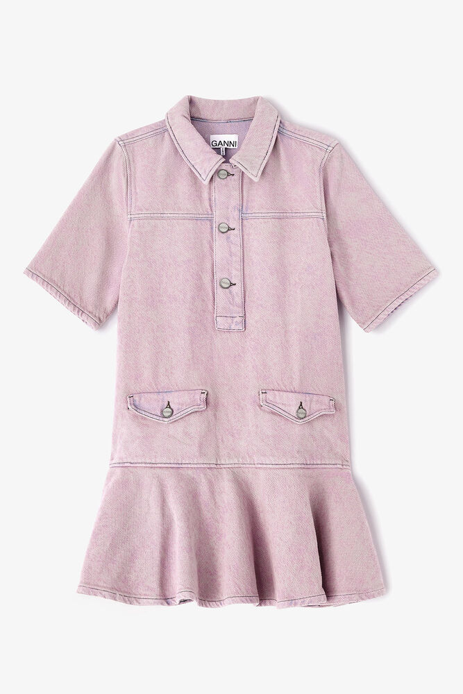 Pink Washed Denim Dress, Cameo Pink