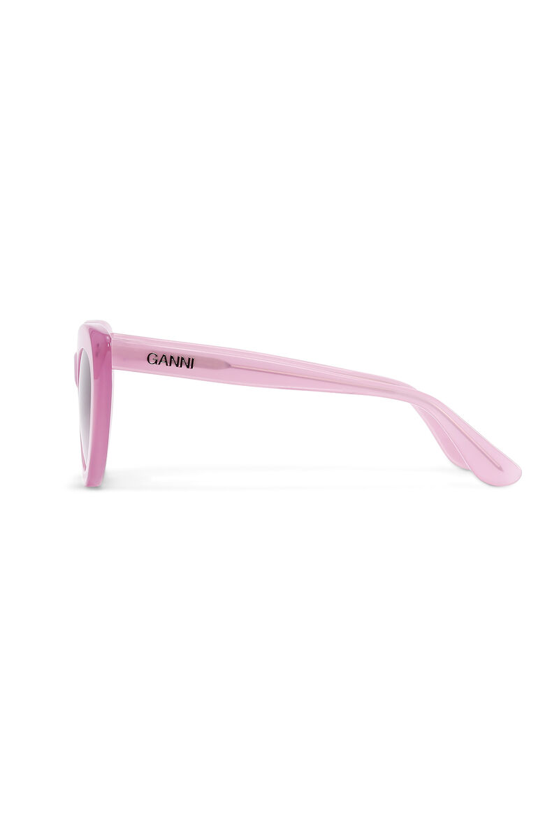 Avrundede cateye-solbriller, Biodegradable Acetate, in colour Sweet Lilac - 2 - GANNI