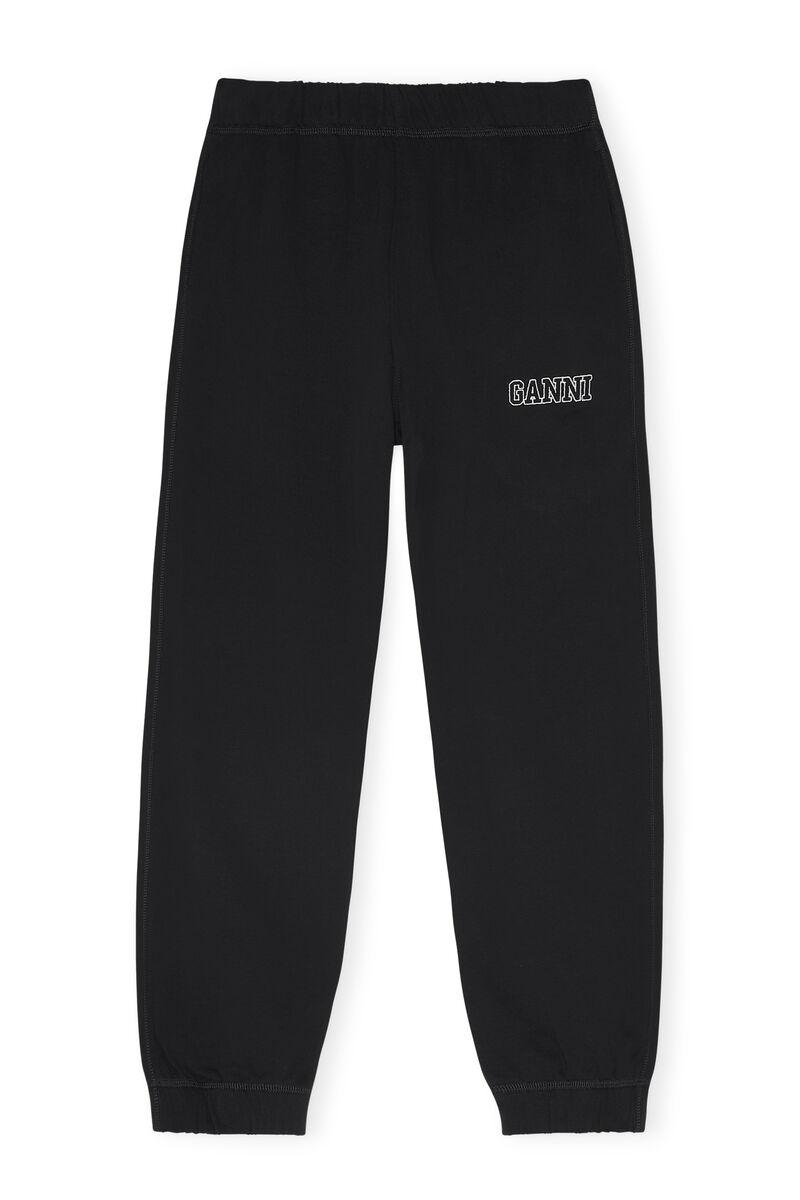 Software Isoli Elasticated Pants, Cotton, in colour Black - 1 - GANNI