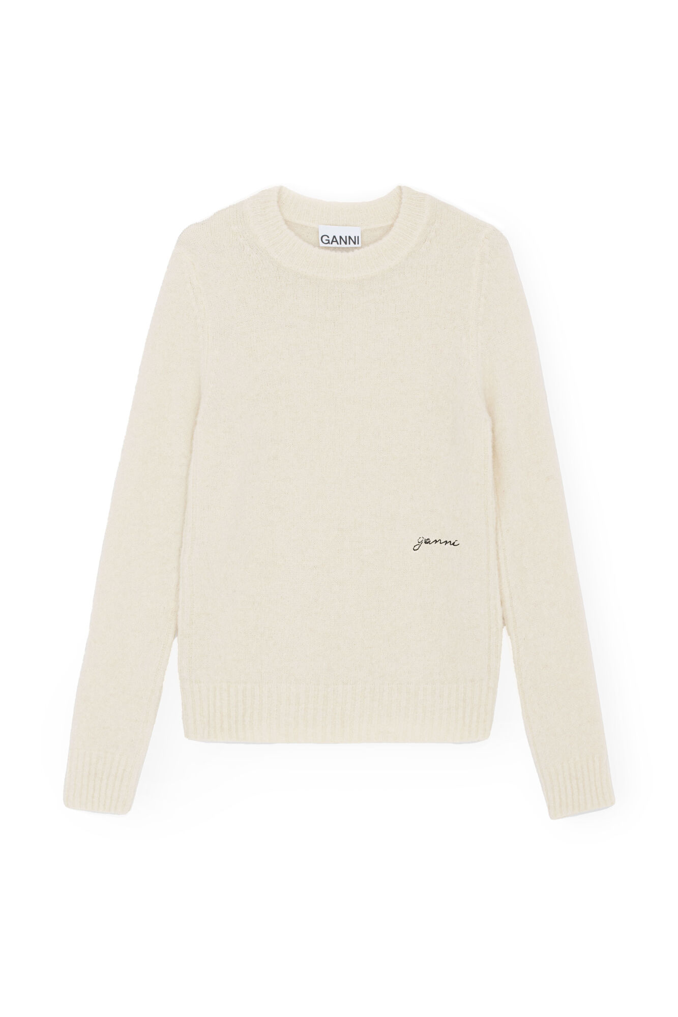 Brushed Alpaca Blouse, Alpaca, in colour Egret - 1 - GANNI