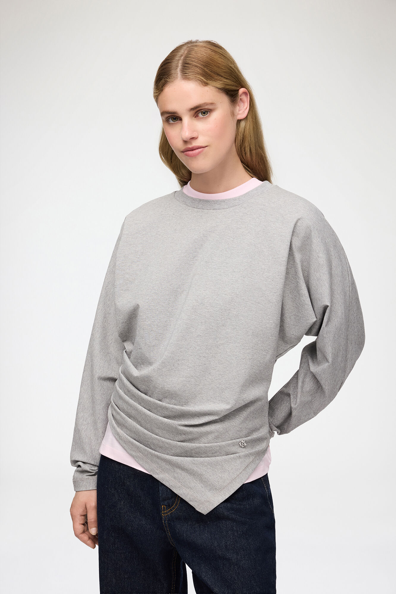 FETICO 24fw　STRECH JERSEY DRAPED BLOUSE FETICO 24fw STRECH JERSEY DRAPED BLOUSE FETICO】STRETCH JERSEY